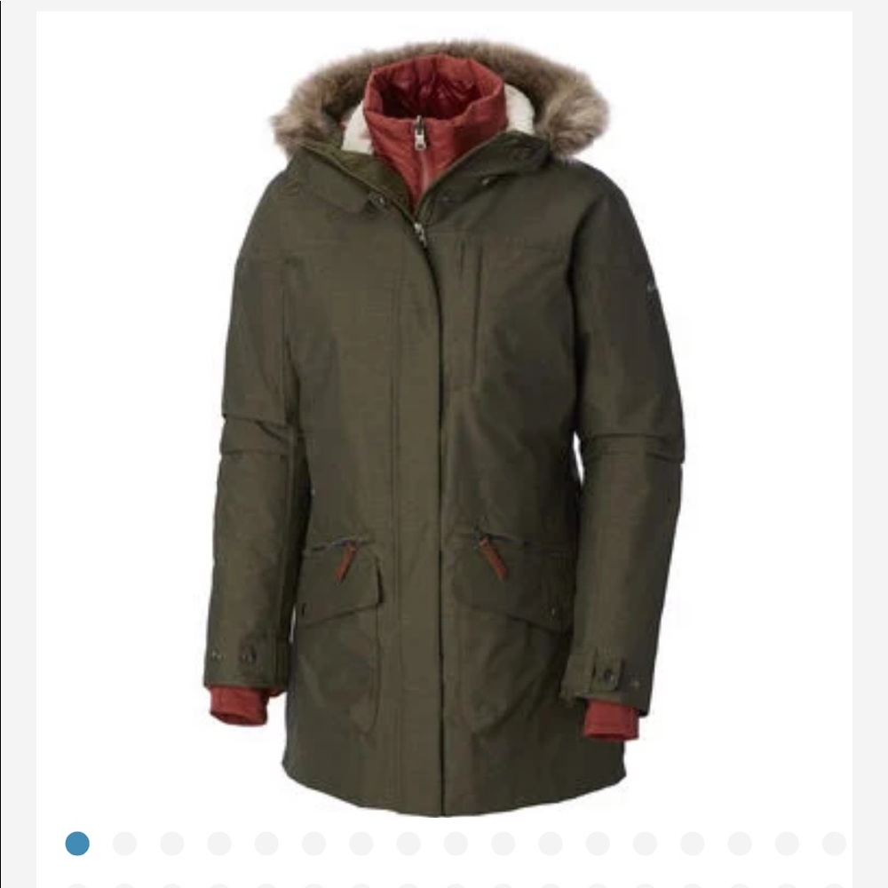 NWOT Columbia Carson Pass Interchange jacket olive
